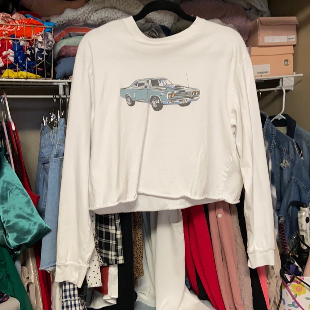 Brandy Melville J. Galt line // size S // white with vintage car